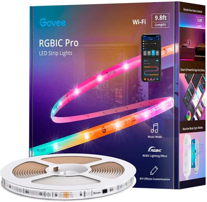 Govee – Wi-Fi RGBIC LED Strip Light – 10 feet – Multi