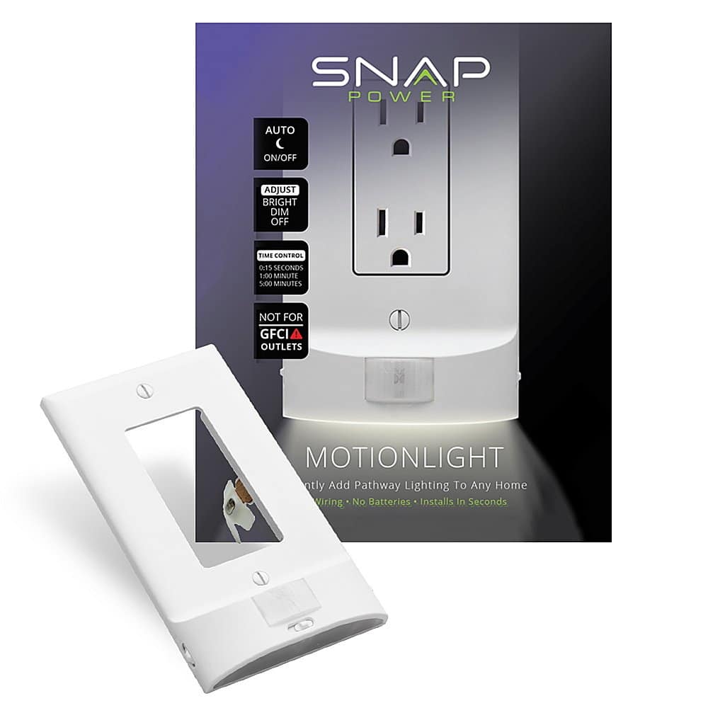 SnapPower – MotionLight Outlet Wall Plate – White