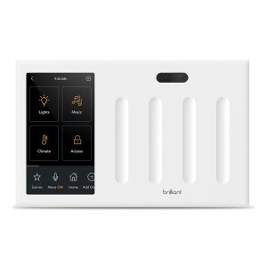 Brilliant - Wi-Fi Smart 4-Switch Home Control Panel with Voice Assistant - White