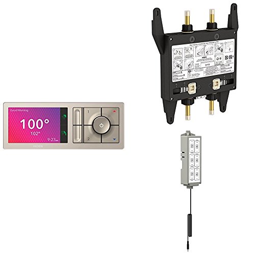 U Shower by Moen Smart Home Connected Bundle for 2 Outlet, Complete with Digital Controller, Valve and Backup Battery Kit