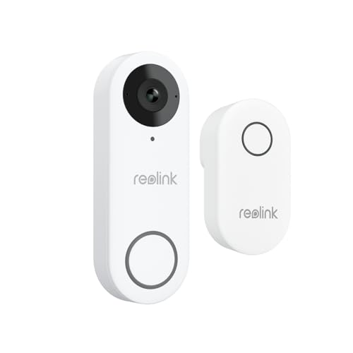 REOLINK 5MP Video Doorbell Wi-Fi Camera with Chime, 3:4 Head-to-Toe View, 180°View, 5/2.4 GHz Wi-Fi, 2-Way Audio, Person/Package Detection, Waterproof, Smart Alerts, Works NVR(Wired)