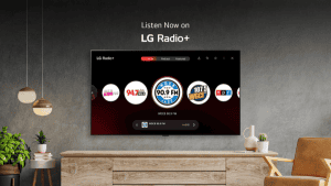 LG Radio+ app on a LG TV