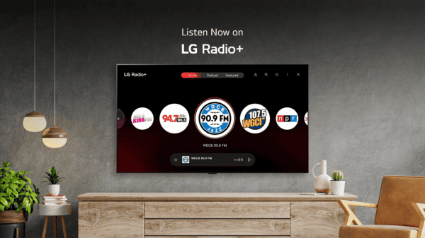 LG Radio+ app on a LG TV