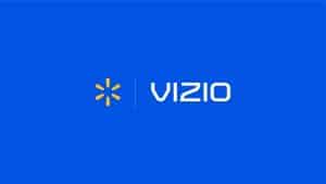 Walmart and Vizio logos on blue background