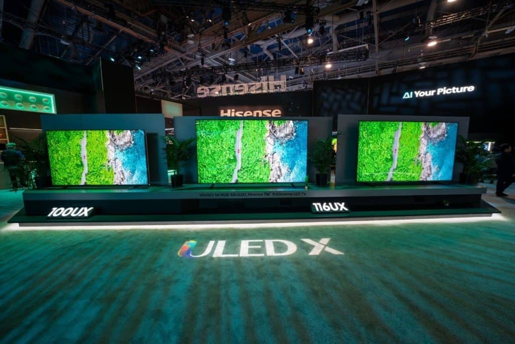 Hisense large screen displays at CES 2025